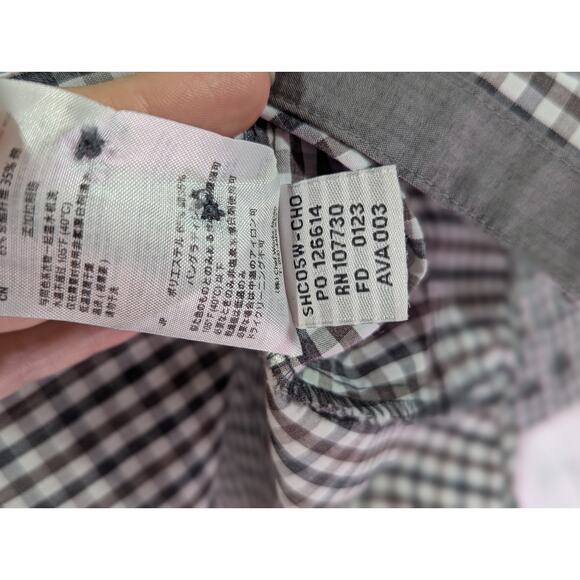 Chef Works Urban Collection Brown/White/Gray Gingham Long Sleeve Womens Size XS - Picture 6 of 10